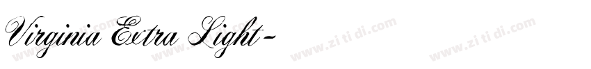 Virginia Extra Light字体转换